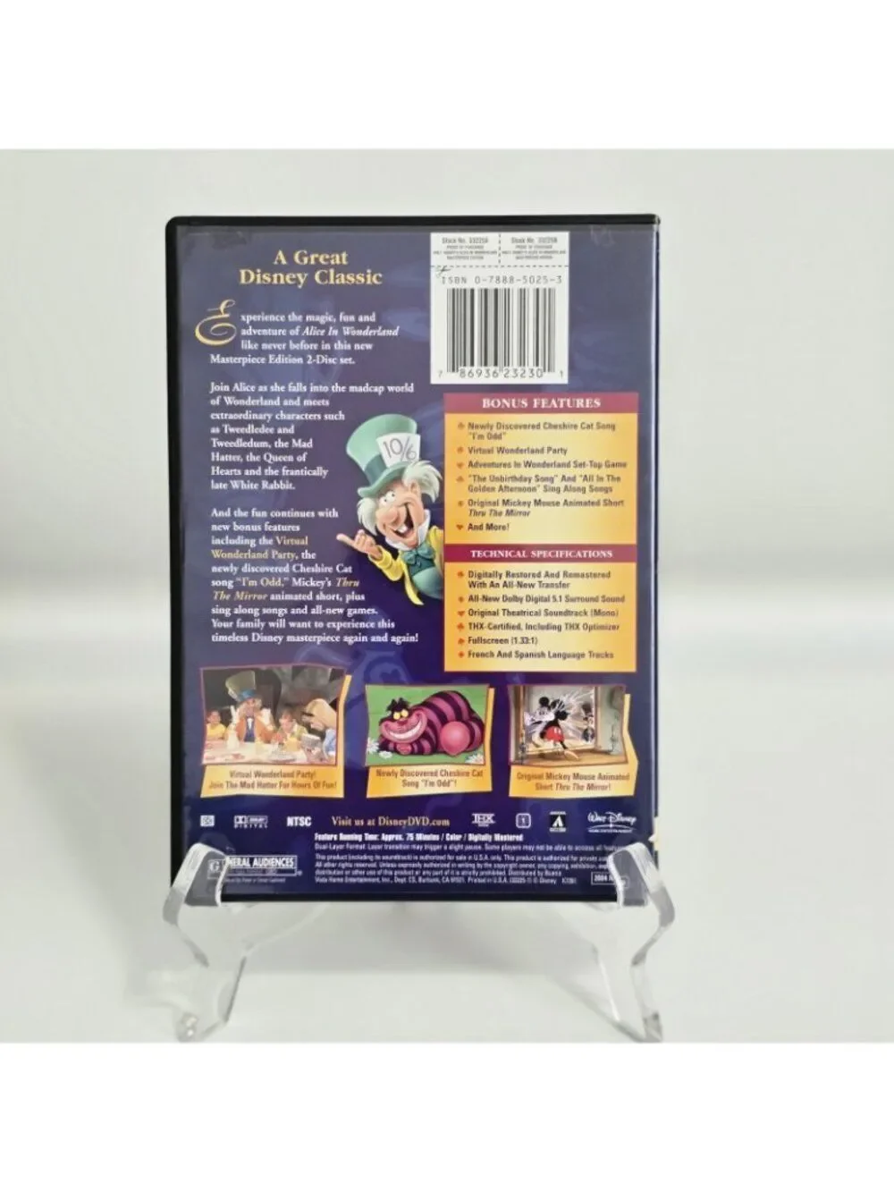 Disc #2 ONLY Alice in Wonderland DVD 2004 The Masterpiece Edition